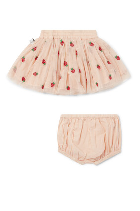 Strawberry Tulle Skirt Set